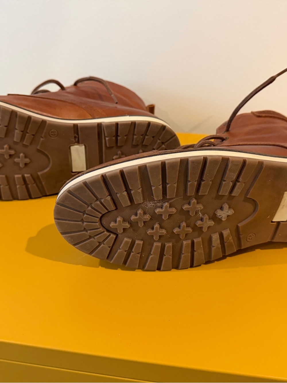 Men's Brown Leather Lace-Up Work Boots